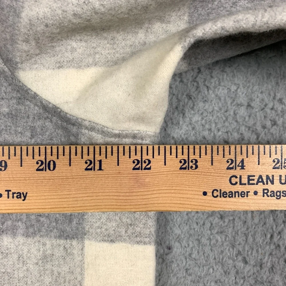 Fjallraven Canada Shirt Womens Large Fog/Chalk White Check Flannel Wool Trekking